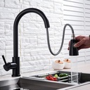 HS003 - Matte Black Pull Out Kitchen Tap