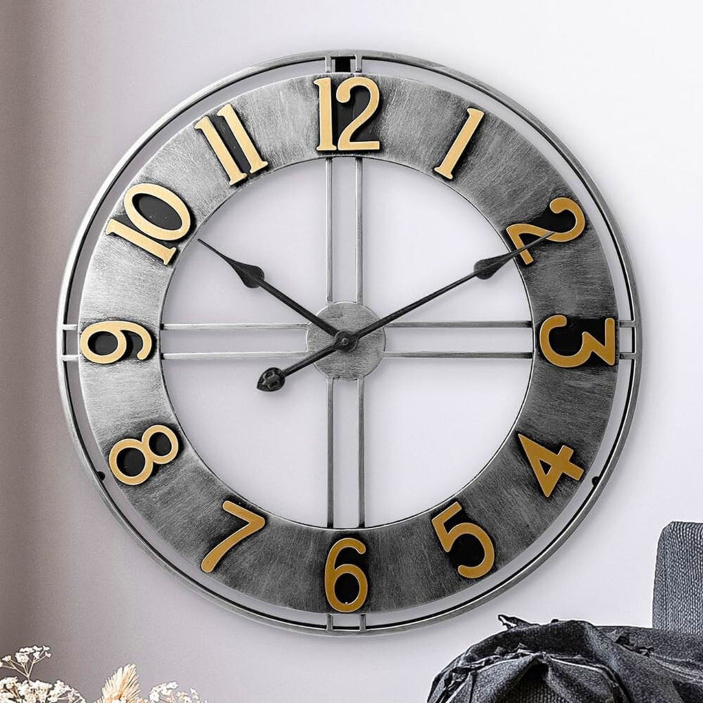 YX8850 - Industrial Metal Wall Clock