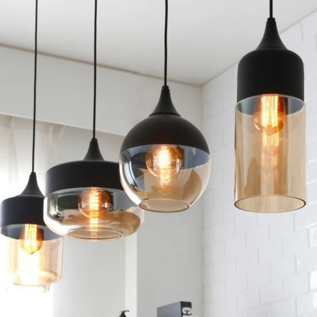 XL3004-4 - Geometric Glass Pendant Lamp