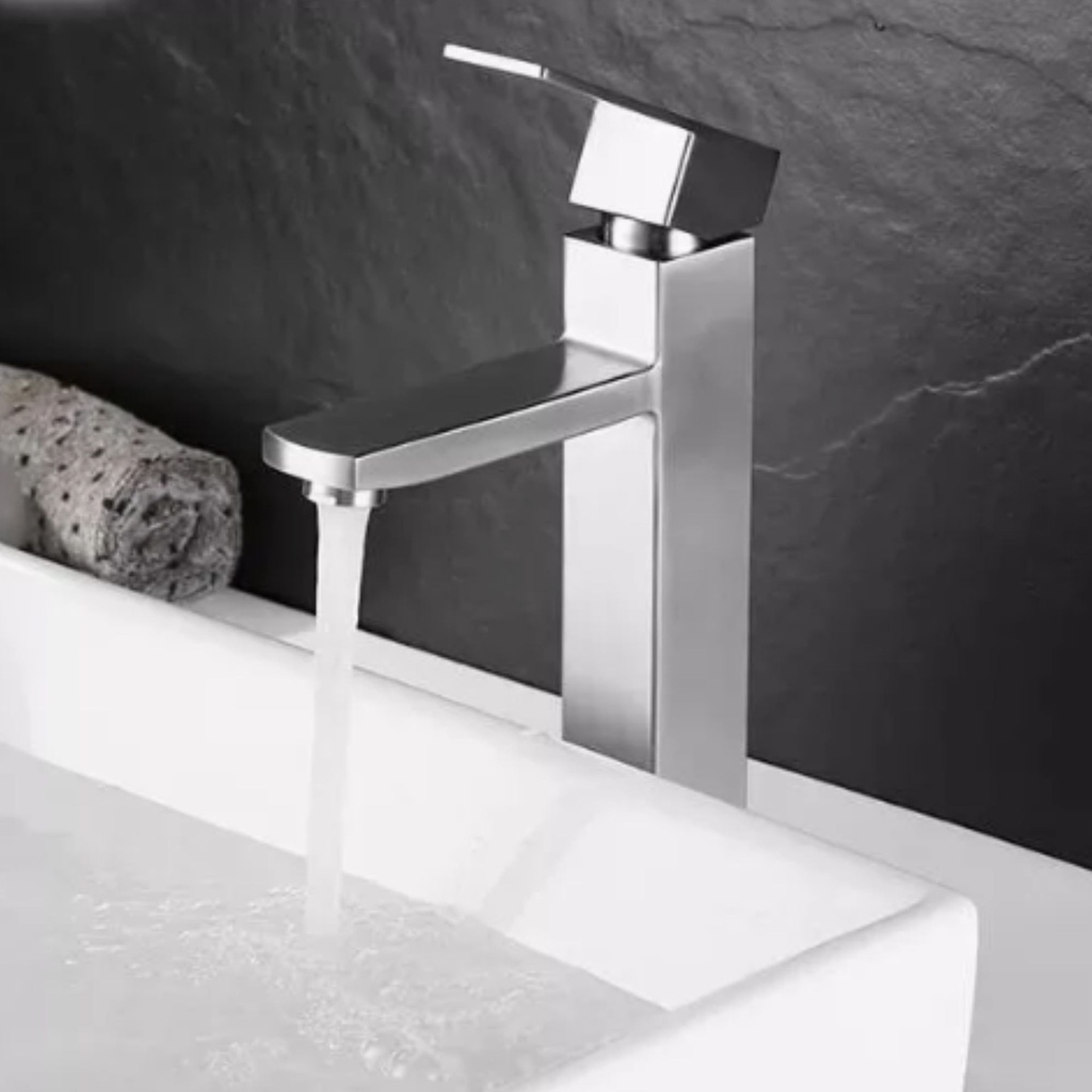 QH-MP010 - Brushed Steel Finish Tall Mixer Tap