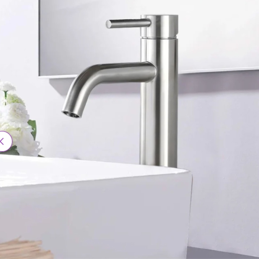 QH-MP039 - Brushed Steel Finish Tall Mixer Tap