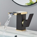 GF05 - Waterfall Gold and Black Mixer Tap