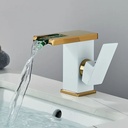 GF08 - Waterfall Gold and White Mixer Tap