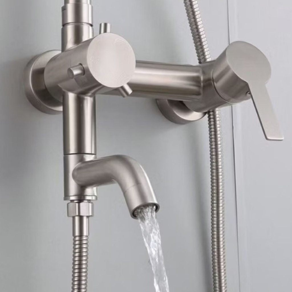 QH-LY004 - Brushed Steel Finish Mixer Shower Tap