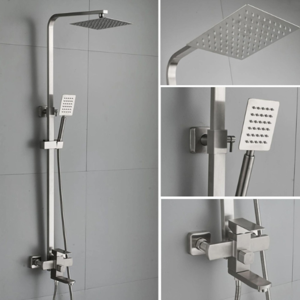 QH-LY005 - Brush Steel Finish Mixer Shower Tap