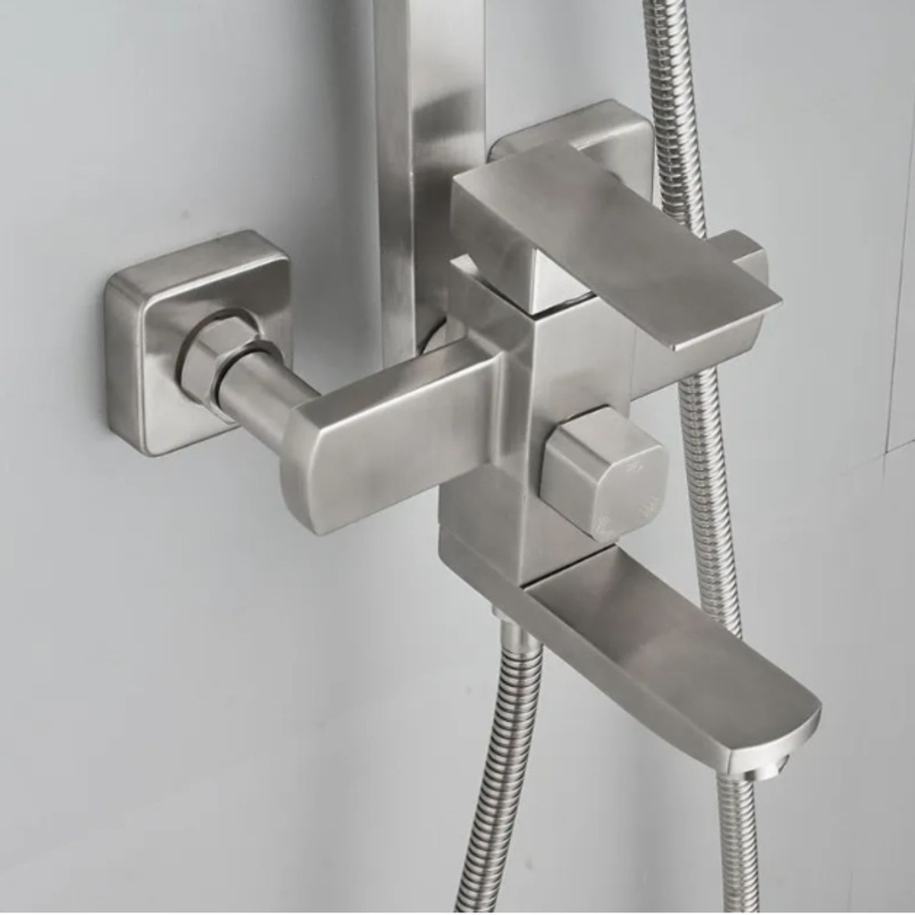 QH-LY005 - Brush Steel Finish Mixer Shower Tap