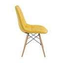 116C - Mustard Upholstered Eiffel Chair 