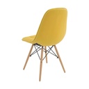 116C - Mustard Upholstered Eiffel Chair 