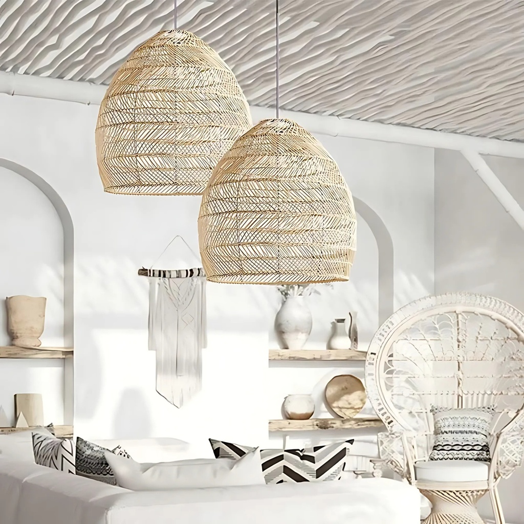 XL909 - Woven Bamboo Pendant Lamp