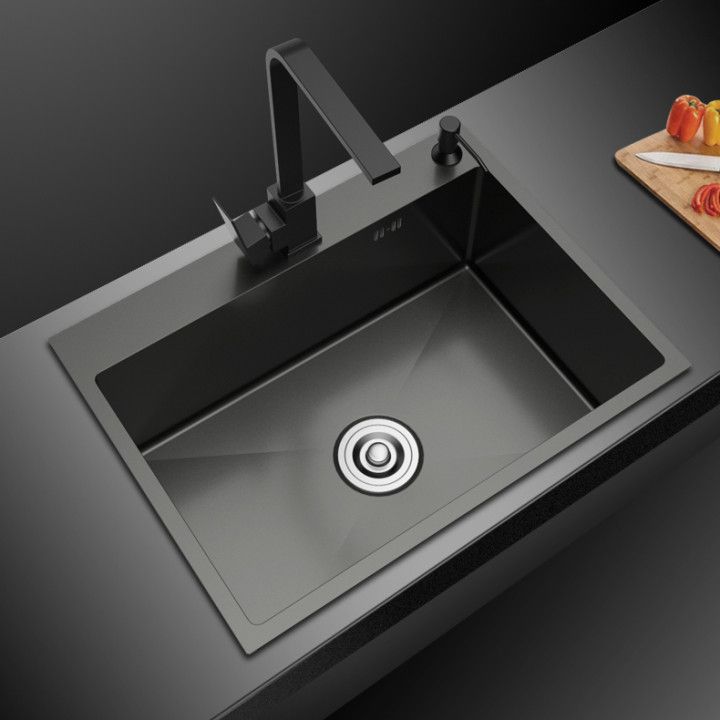 6045 BK - Nano Black Single Bowl Kitchen Sink