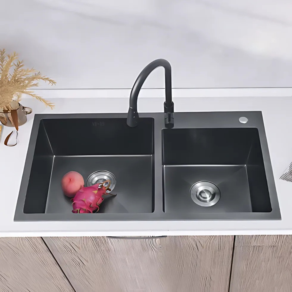 8245 - Nano Black Double Bowl Sink