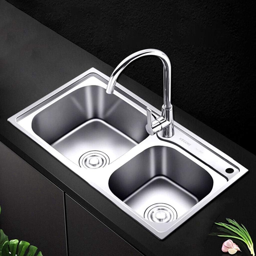 MM7843 - Brushed Steel Double Bowl Kitchen Sink