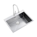 5545 BR - Brushed Steel Single Bowl Kitchen Sink