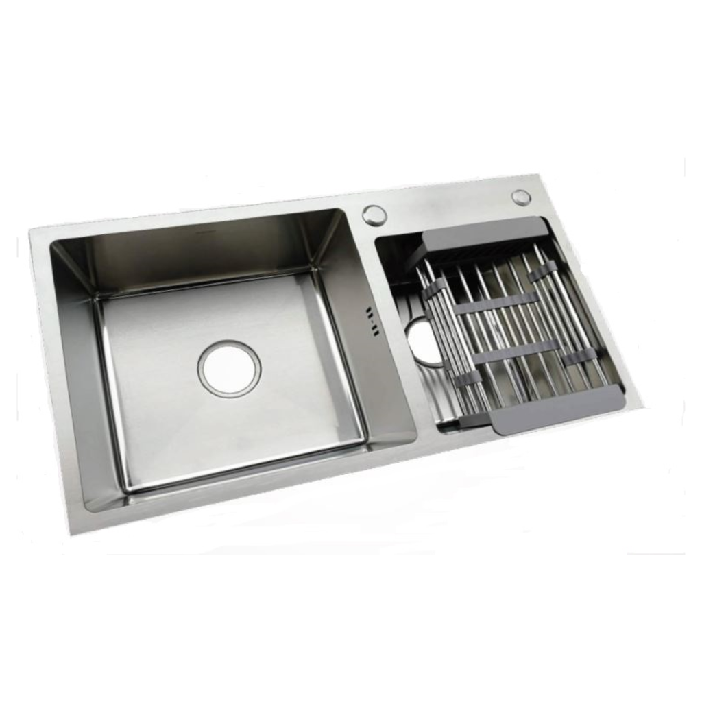 SH7540 BR - Brushed Steel Double Bowl Kitchen Sink