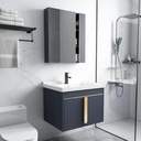 Modern Wall Hung Dark Blue Bathroom Cabinet