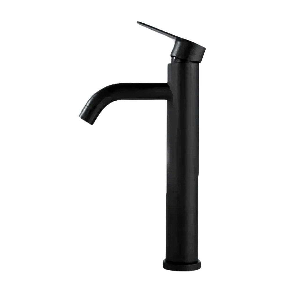 HS024 - Long Hooked Black Mixer Tap