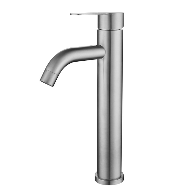 QH-MP039 - Brushed Steel Finish Tall Mixer Tap