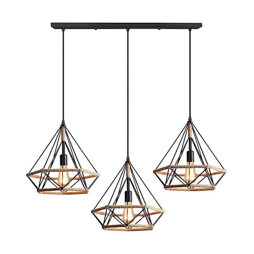 XL8005-3 - Diamond Wire Frame Pendant Light