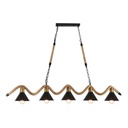 XL8015 - 5-Cones Iron Rope Pendant Lamp