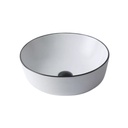 9110 - Black Rim Countertop Wash Basin