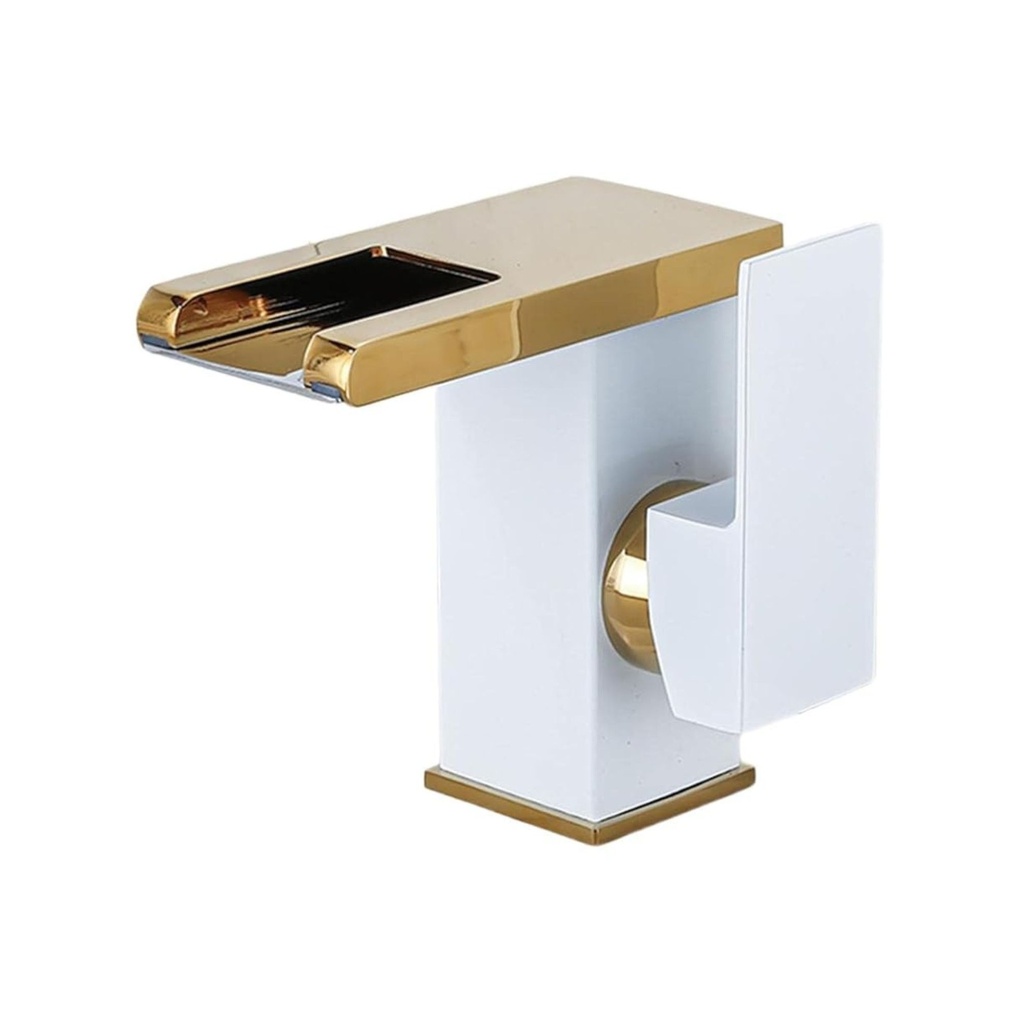 GF08 - Waterfall Gold and White Mixer Tap