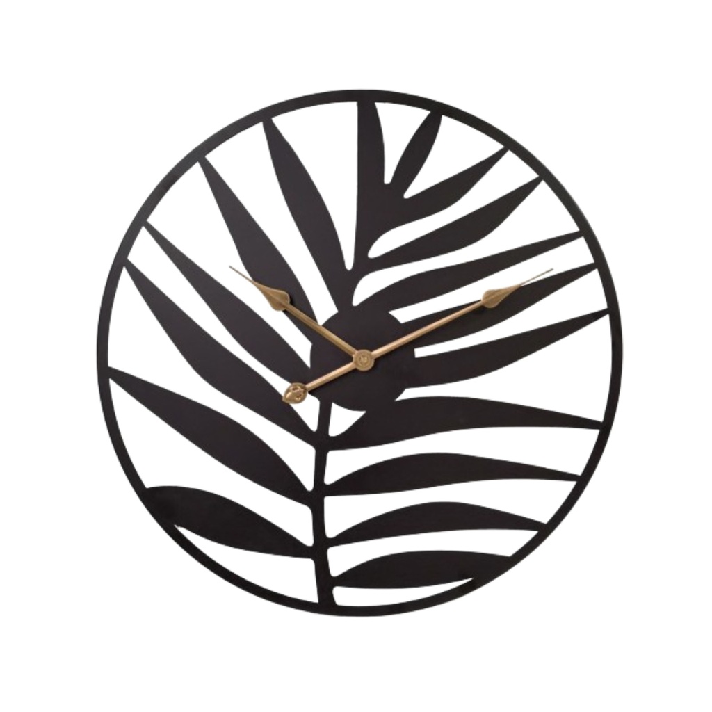 YX8857 - Leaf Stencil Wall Clock