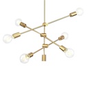 LG1909 - 6 Light Iron Tube Pendant Lamp