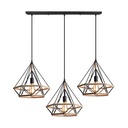 XL8005-3 - Diamond Wire Frame Pendant Light