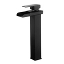 GF01 - Tall Waterfall Matte Black Mixer Tap