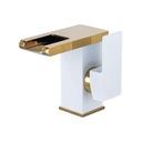 GF08 - Waterfall Gold and White Mixer Tap